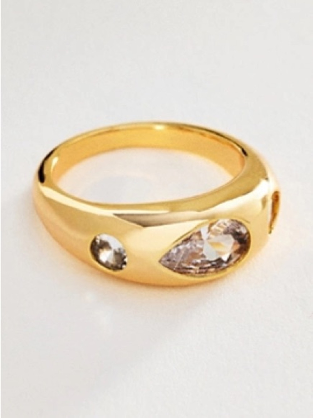 Anthropologie Crystal Triad Ring